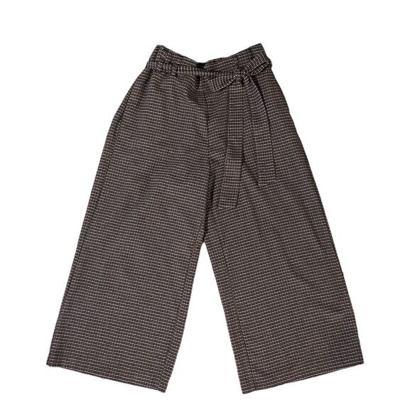 Zara Trafaluc Tie Waist Culottes Houndstooth size S - Picture 2 of 7